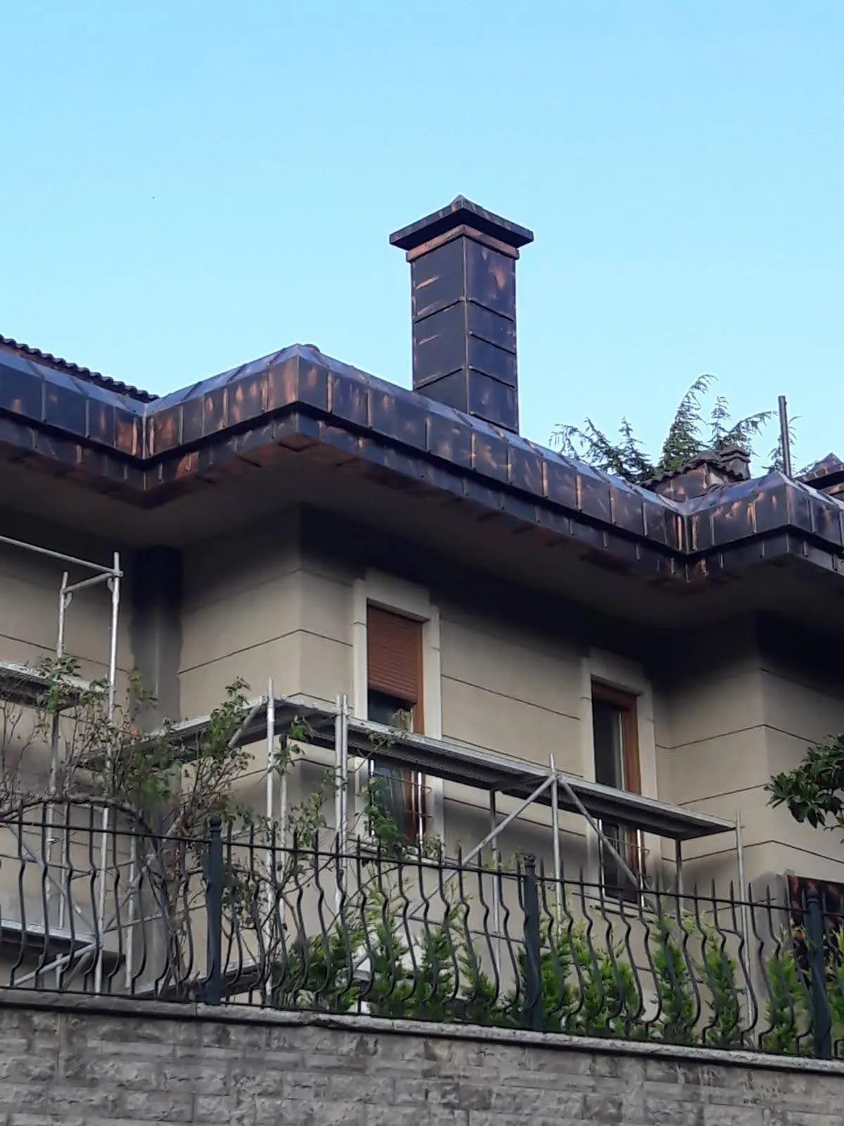 bakır kenet çatı doğal patina uygulaması